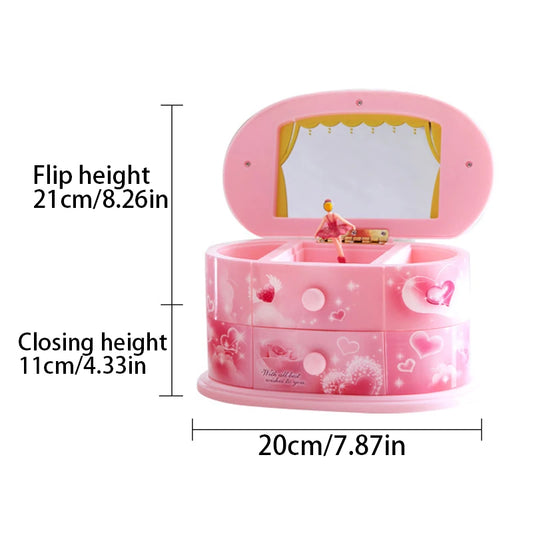 Ballet Girl Music Box, Multiple Small Drawers, Decorative Box, Spinning And Wrapping Music Box, Birthday And Christmas Gifts