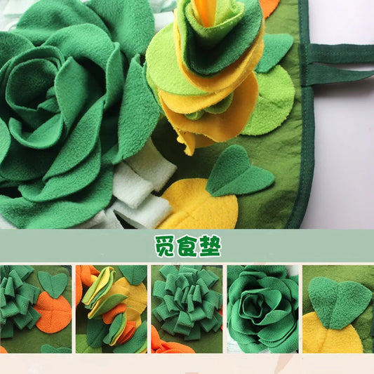 Pet Sniffing Mat for Small Animals Bunny Guinea Pig Foraging Mat Enrichment Activity Interactive Feeding Game Animals Pet Toys