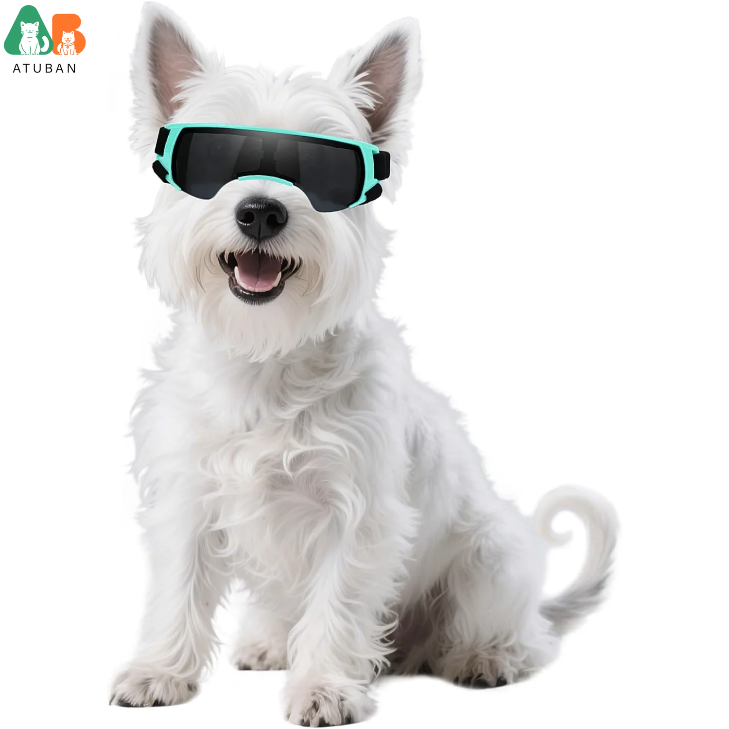 ATUBAN Dog Goggles Small Breeds,UV Protection Dog Glasses for Small Dogs,Puppy Sunglases Windproof Dustproof Driving Protection