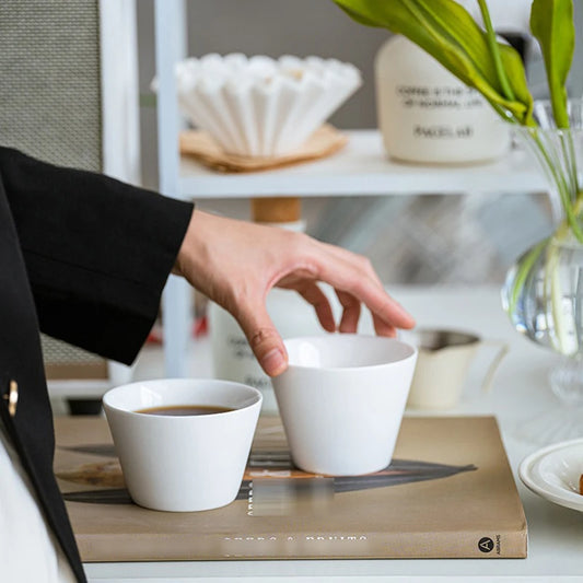 200/250ML Ceramic Coffee Mug Simple Solid Color High-quality Ceramic Espresso Latte Cup Breakfast Milk Tea Cup Home Water cups