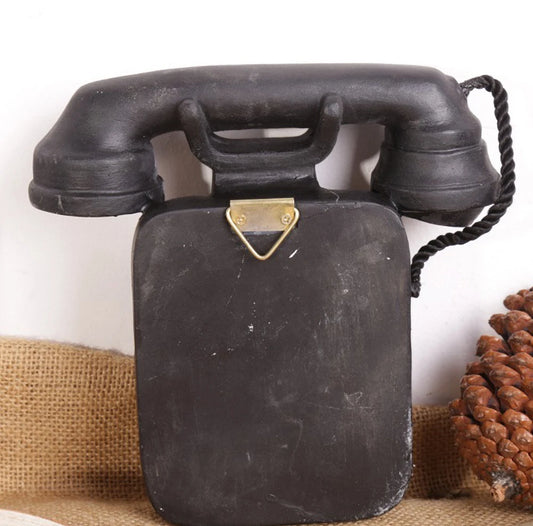 Vintage Wall-Mounted Telephone Resin Sculpture - Aged-Effect Retro Home Decor, Antique Industrial Entryway Ornament, Unique Gift