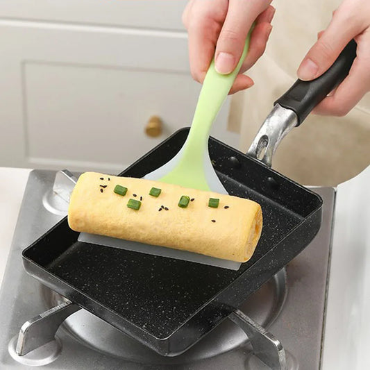 Multi-Purpose Non-Stick Pan Utensils - Silicone Egg Spatula, Wide Pancake Turner, and Egg Flipper for Cooking and Baking