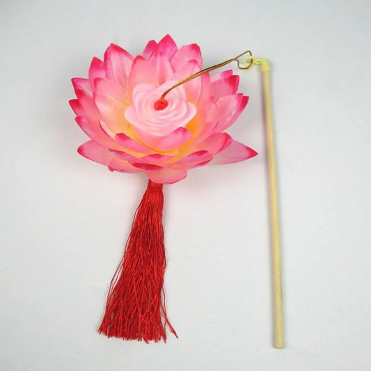 1PCS Musical Blossom Lotus Flower Light Lamp Festival Lantern Party Glowing Lanterns For Mid-Autumn Festival Chinese New Year