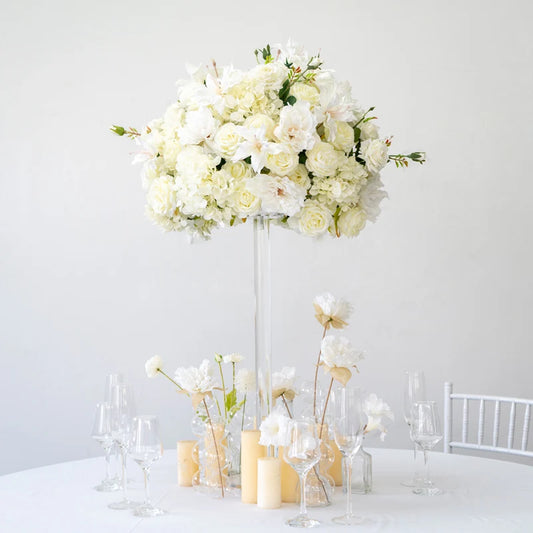 50CM Luxury Wedding Table Centerpieces Floral Ball Rose orchid Baby Breath Hydrangea Flower Ball Event Party store decor Prop