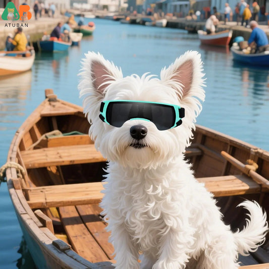 ATUBAN Dog Goggles Small Breeds,UV Protection Dog Glasses for Small Dogs,Puppy Sunglases Windproof Dustproof Driving Protection