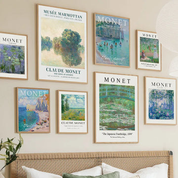 Claude Monet Landscape Retro Abstract Posters and Prints Wall Art Canvas Painting Hotel Cafe Pictures for Living Room Home Decor