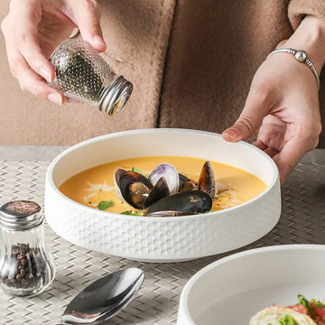 Steamed Egg Bowl Special Ceramic Noodle Household Large Bowl Soup Bowl High Sense Japanese Tableware Household Goods