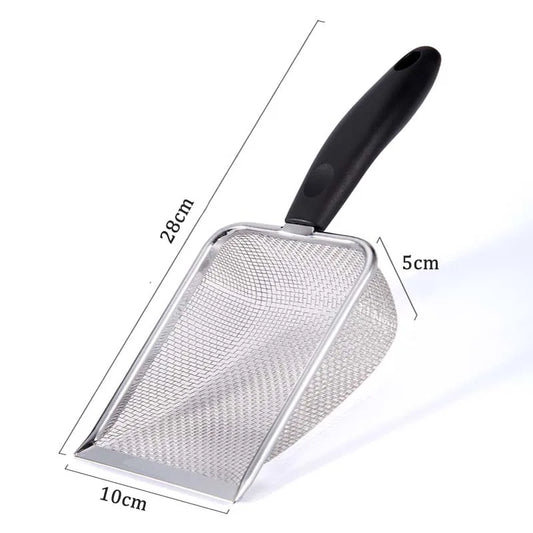 Cat Litter Scooper Stainless Steel Fine Hole Sand Leakage Shovel Funnel Filter Sieve Cat Litter Tray Cleaning Tools Pet Supplies