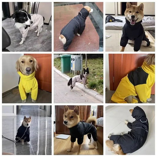 Ultimate Waterproof Dog Jacket for Large Breeds - Labrador, Doberman & Small Dogs - Stylish Raincoat Pet Accessories