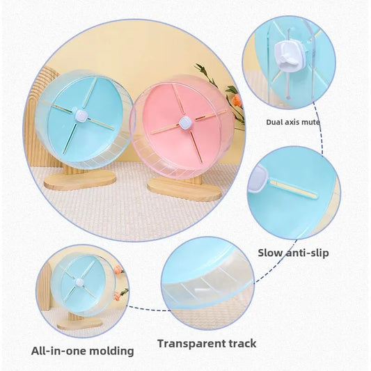 Wholesale Silent Crystal Hamster Running Wheel Toy 26cm Pet Feeding Supplies From China Mainland For Home Use
