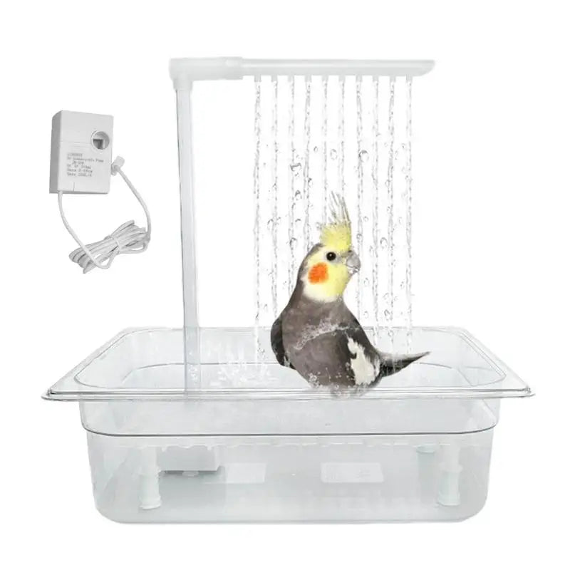 Bird automatic Bathing Tub Small Parrot Bowls Multipurpose Small Bathtub Bowl Cage USB Bird Shower Fountain For Parakeets
