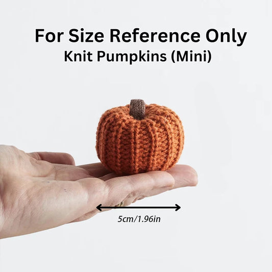 Knit Pumpkin Garland for Mantel Halloween Autumn Mantel Bookshelf Decoration Holiday Party Accessories Baby Shower Birthday Gift