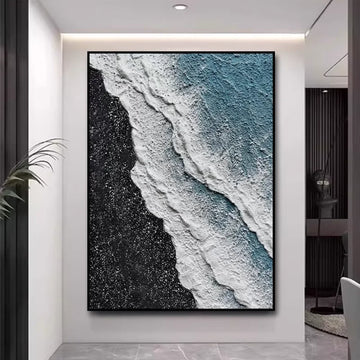 Abstract Knife 3D Wave Pictures Home Decor Wall Art Hand Painted Flowers Oil Painting on Canvas Handmade Floral Paintings