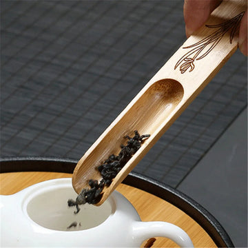 1Pc Natural Bamboo Tea Spoon Chinese Kongfu Tea Shovel Wooden Tea Ceremony Teaware Accessories