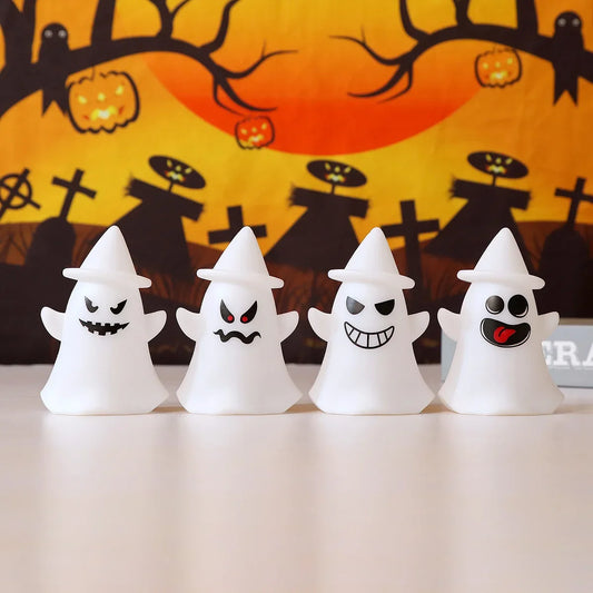 Halloween Mini Pumpkin Lantern Decorations Halloween Trick-or-treat Ghost Ornaments Glowing Toys Party Decoration Props