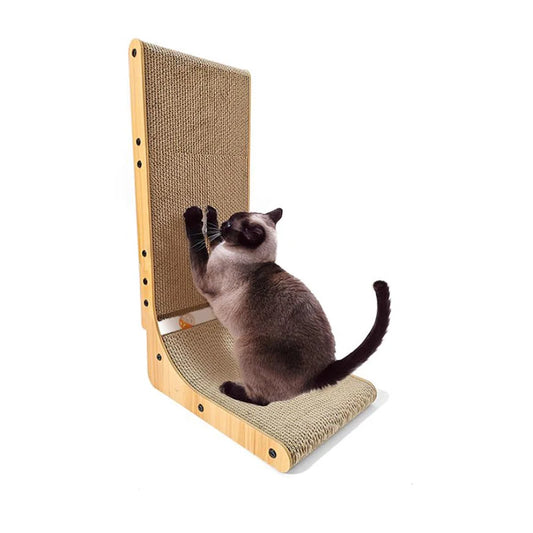Detachable Wear-resistant Cat Scratching Board L-Type Wooden Cat Scratching Board Vertical Wear-resistant Kitten Cat Scratch Toy