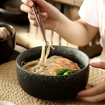 Student Instant Noodles Bowl Japanese Tableware Set Large Ramen Bowl Ceramic Bowl High-end Noodles  Soup