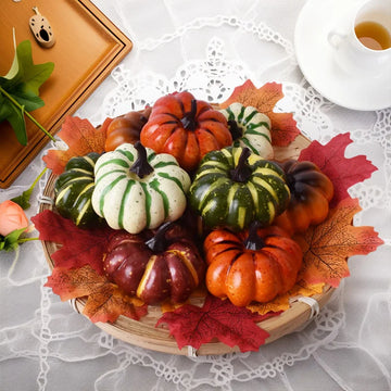 5/10Pcs Artificial Pumpkin Thanksgiving Decorations Mini Fake Pumpkin Autumn Harvest Party Halloween Decorations for Home