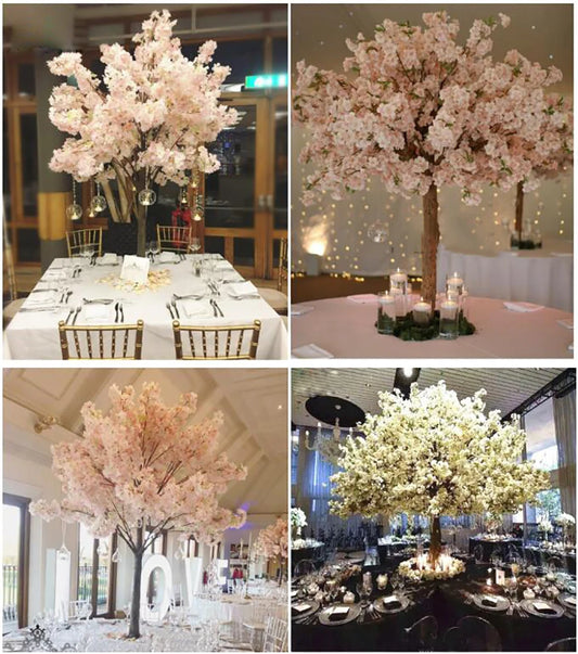Artificial Cherry Blossom Tree Fake Wishing Tree Wedding Table Decor Garden Hotel Shopping Mall Home Decor 1.2M