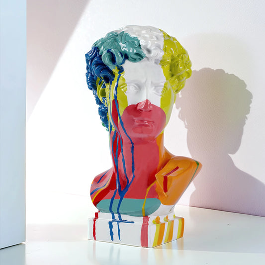 David Head Resin Statues Living Room, Table, Office Decoration European Home Decoration Statues Home Decor Art Bust Sculpture