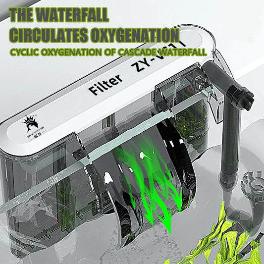 Wall-mounted Filter Three-in-one External Fish Tank Circulation Pump Small and Medium Aquarium Waterfall Oxygenation 110V 220V