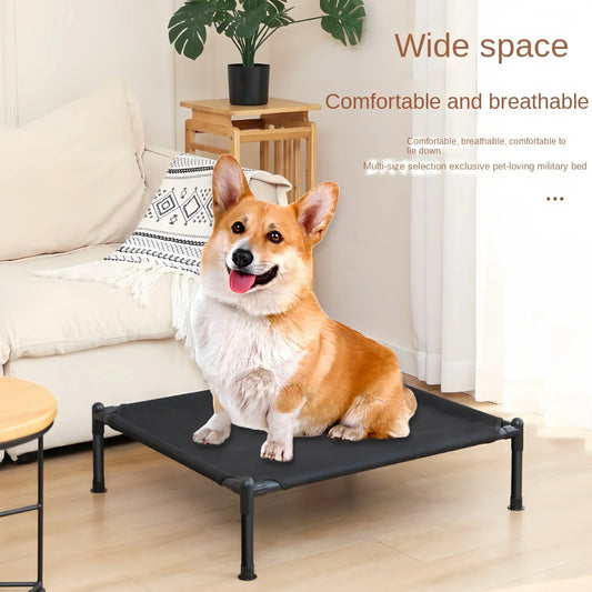 Pet Camping Bed Elevated Bed for Dogs Folding Puppy Camping Bed Cat House Portable Removable Washable Puppy Beds Dog Hammock