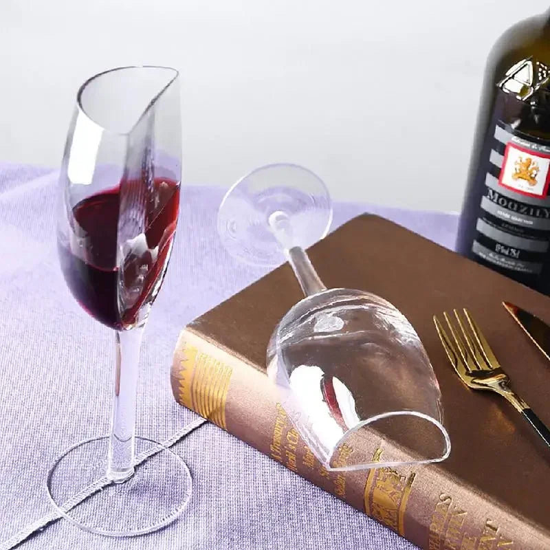 Creative Half Round Wine Glass Crystal Glass Cups, Portable Clear Glasses Multi-use Vintage Tall Wine Glassware Tableware Gift