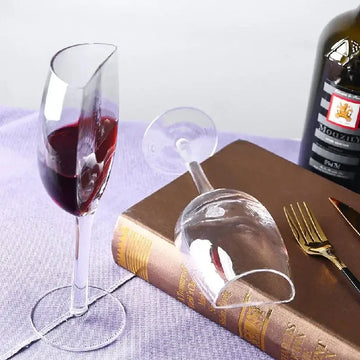 Creative Half Round Wine Glass Crystal Glass Cups, Portable Clear Glasses Multi-use Vintage Tall Wine Glassware Tableware Gift