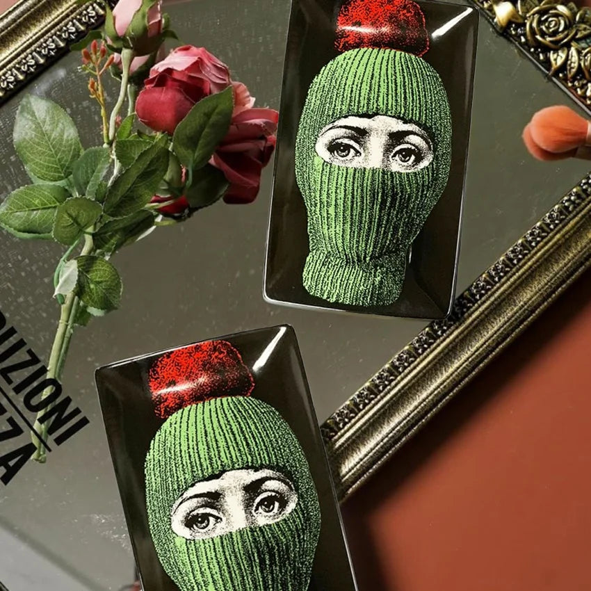 Commemorative tray cuckold jewelry storage tray Italian face ceramic tray wedding ring tray wall decoration wedding gift