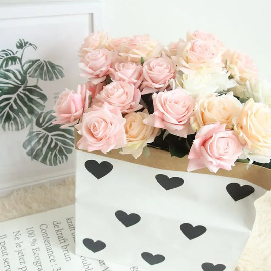 3/5/10pcs Rose Artificial Flowers Latex Real Touch Rose for Wedding Home Party Decor Shooting Prop Fake Rose Flowers