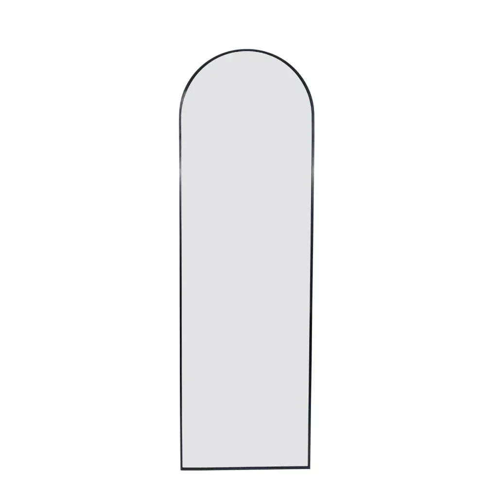 Black 63x20 inch metal arch stand full length mirror