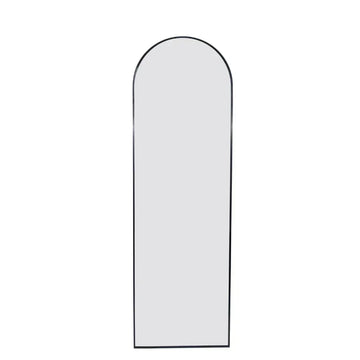 Black 63x20 inch metal arch stand full length mirror