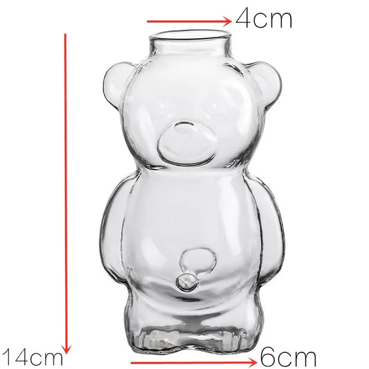 320ml Bear Shaped Cocktail Cup Novelty Drinking Glasses Juice Wine Glass Transparent Beer Glassware for Homes Bar