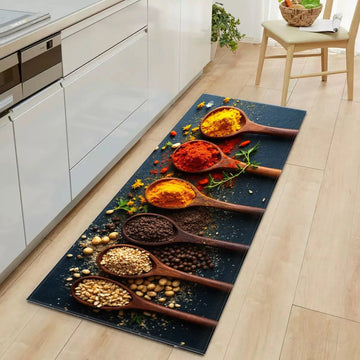 VIKAMA Nordic-Style Plain Pattern Water-Absorbing Floor Mat For Kitchen, Anti-Slip Entrance Carpet For Living Room, Home Decor
