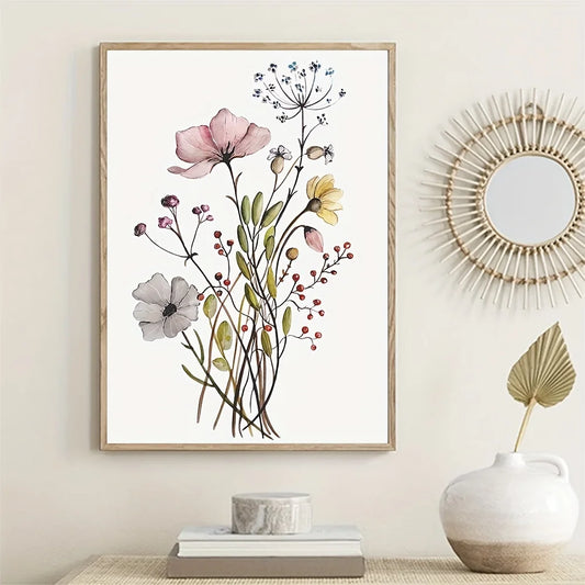 3pcs Watercolor Flower Posters Wildflower Art Print Nordic Botanical Canvas Painting Living Room Wall Art Pictures For Bedroon