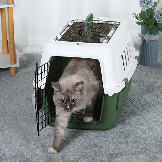 Pet Transport Carrying Box Dog Travel Bag Airline Approved Handbag Dog Pet Air Box Pet Consignment Box Plastic Cat Air Box