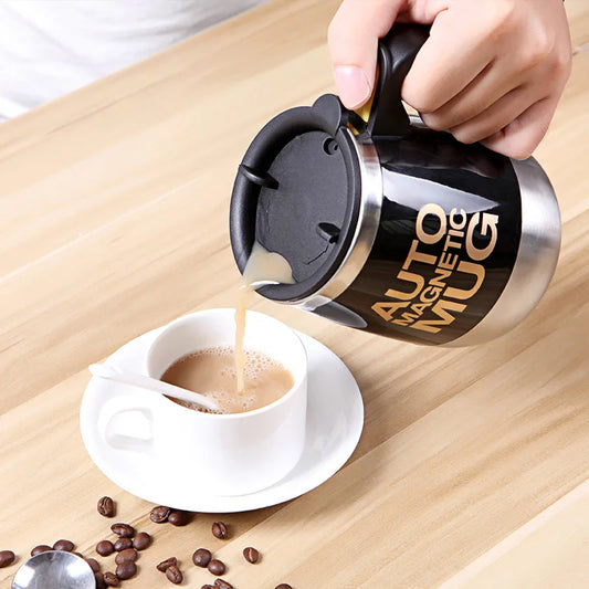 450ml Electric Self Stirring Magnetic Stainless Steel Coffee Mug Coffee Milk Mixing Cup Blender Lazy Smart Mixer Thermal Cup