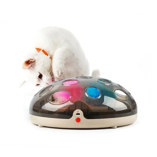 Electric Cat Toy Charging Turntable Cat Grab Ball Plush Toy Cross-Border New Pet Play Plate Magnetic Levitation Pet Training Toy