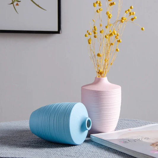The Nordic Small Vase Simple Modern Ceramic Ornament Flower Decorative Porch Living Arrangements Table TV Cabinet