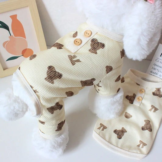 Pet Dog Jumpsuits Bear Vest Thin Spring Summer Clothes for Dogs Chihuahua Teddy French Bulldog Soft Breathable Puppy Costume