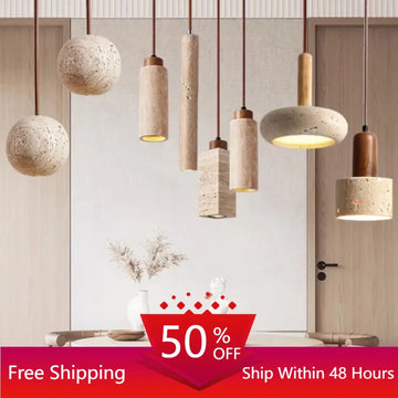 Modern Japanese Stone Pendant Lamp Bedroom Bedside Led Bathroom Dining Room Kitchen Hanging Bar Island Counter Lighting Lights