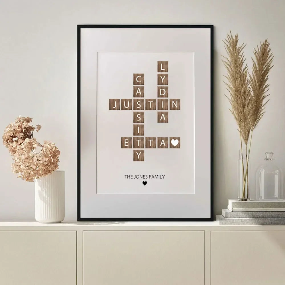 Your Family Name Custom Poster Personalized Prints Canvas Painting Decoration Wall Art Pictures for Living Room Home Decor