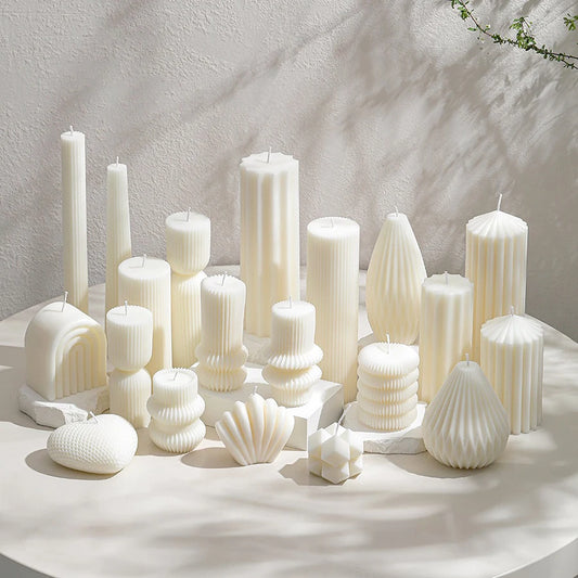 1pcs Nordic style cylindrical candle smokeless candle for wedding, party, birthday decoration, Nordic home decoration, bedroom