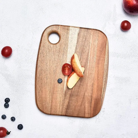Acacia Wood Cutting Board Home Kitchen Vegetable Meat Cutting Board Fruit Cutting Board Outdoor Camping Portable Accessories