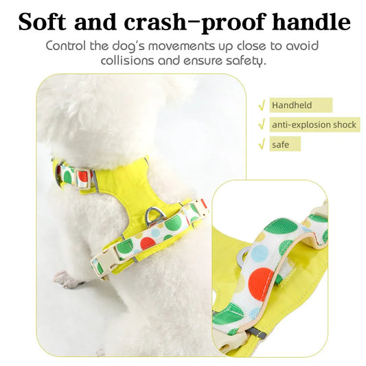 ‌OODUDUOO Reflective Dog Vest Harness Adjustable for Small Medium Large Dogs Golden Retriever Bichon Frise Summer Outdoor