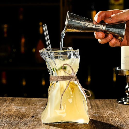 280ml Creative Pleating Cocktail Glasses for Bar Glassware Wine Glass Restaurant Juice Coffee Cup Vase Ornaments