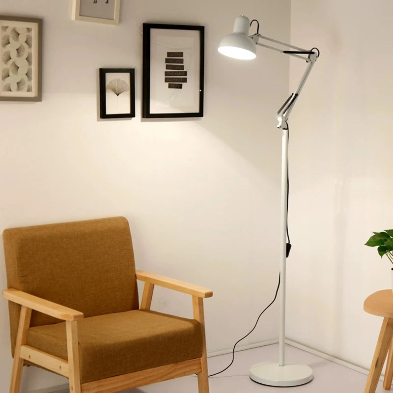 Black/white LED Floor Lamp For Living Room Adjustable Floor Stand Light Dimmable Indoor Bedroom Standing Reading Light Office