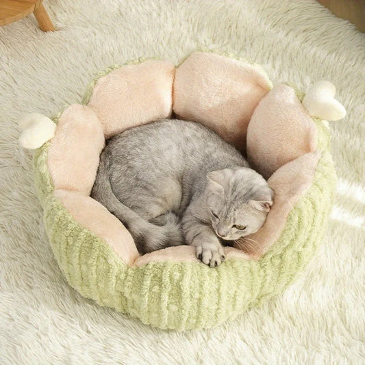 Cats Bed Plush Houses Warm Beds Winter Dog Mat Habitats All Pet Supplies House Accessories Basket Puppy Products Kitten Goods