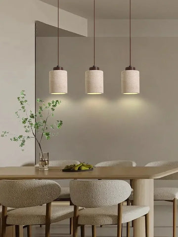 Modern Japanese Style Chandelier High Quality Stone Pendant Light Travertine Suspension Ceiling LED Hanging Lamp Kithcen Island