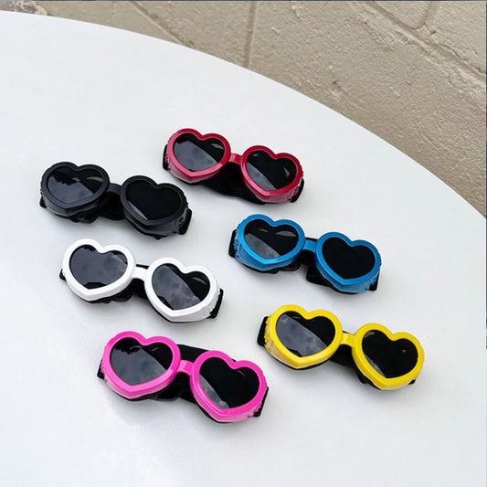 Pet Heart-shaped Goggles UV Resistant Sunglasses Windproof Sand Resistant Glasses Designer Fashionable Cute Cat Dog Sunglasses